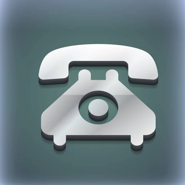 Retro Telefoon Handset Pictogram Symbool Stijl Trendy Modern Design Met — Stockfoto