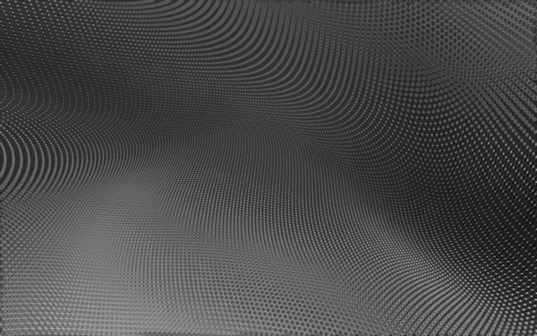 Espacio Poligonal Abstracto Bajo Fondo Polivinílico Oscuro Con Puntos Conexión —  Fotos de Stock