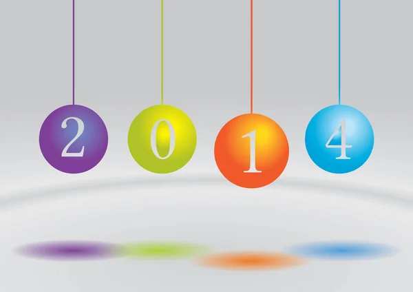 Cartão Bonito Colorido Para Ano Novo 2014 — Fotografia de Stock