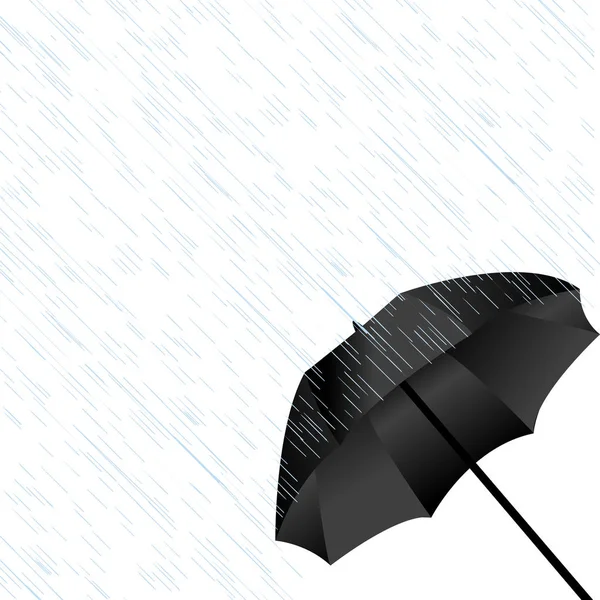 Fekete Esernyő Esőben — Stock Fotó