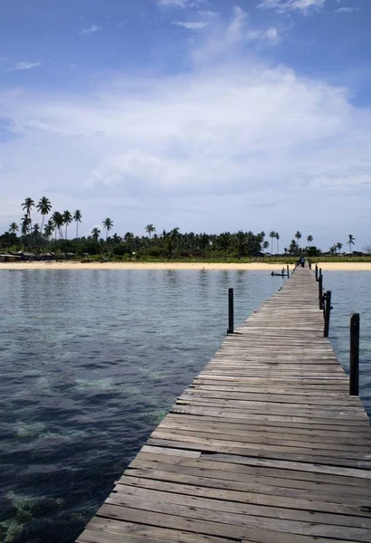 Bild Träbrygga Och Malaysia — Stockfoto