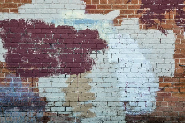 Background Texture Grunge Brick Wall Graffiti Painted — Stock Photo, Image