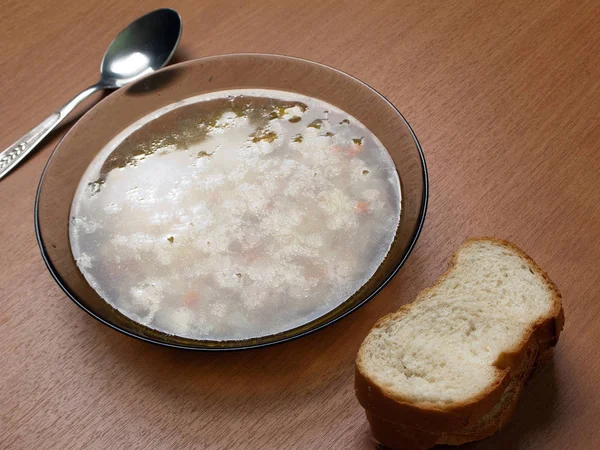 Castronul Supă Pentru Masă Sănătoasă Prânz — Fotografie, imagine de stoc