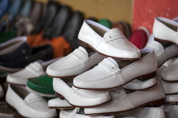 Venta Zapatos Blancos Cartagena Indias — Foto de Stock