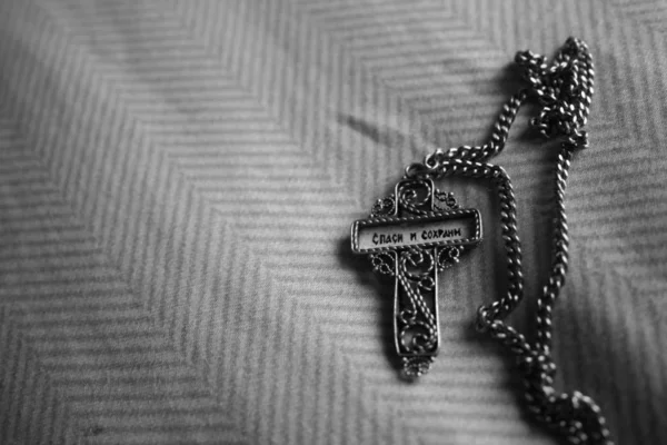Russian Orthodox Cross Close View — Stock Photo, Image