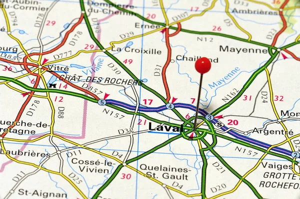 Primer Plano Laval Laval Una Ciudad Municipio Del Departamento Mayenne —  Fotos de Stock