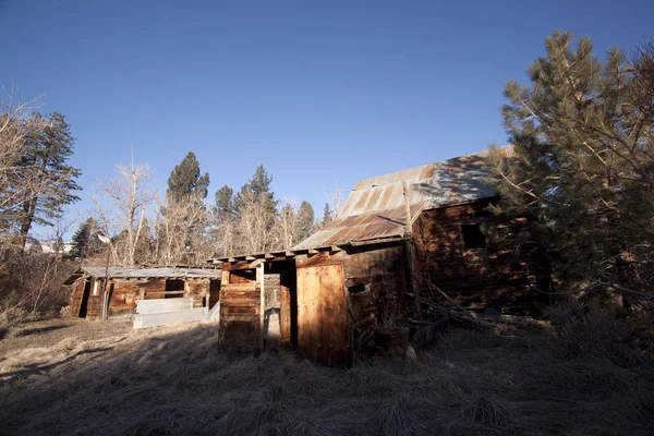 Antiguo Granero Abandonado Cabaña Bosque — Foto de Stock