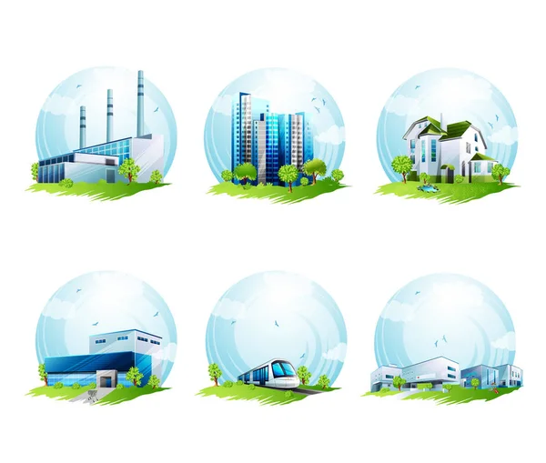 エコロジーデザイン要素を持つクリスタルボール — ストック写真