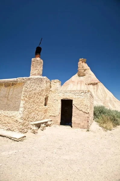 Cabaña Abandonada Desierto Bardenas Reales Navarra España — Foto de Stock