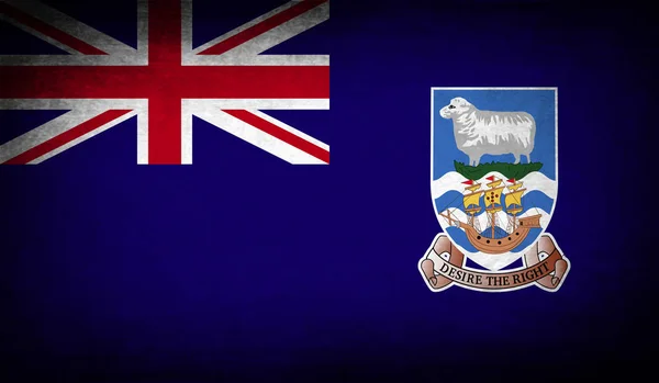 Flagge Der Falklandinseln Mit Alter Textur Illustration — Stockfoto