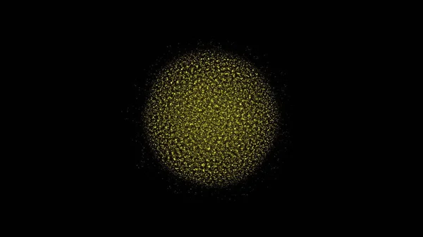 抽象的な背景 Wih 粒子球 黒の背景 — ストック写真