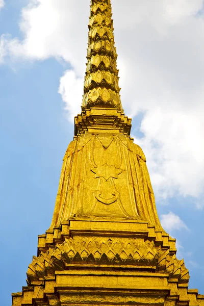 Bangkok Thailand Tempel Abstracte Kruis Kleuren Dak Wat Azië Hemel — Stockfoto