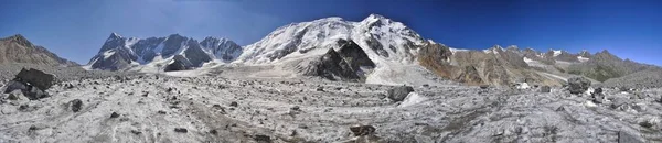 Panorama Panorámico Glaciares Picos Más Altos Cordillera Tien Shan Kirguistán — Foto de Stock