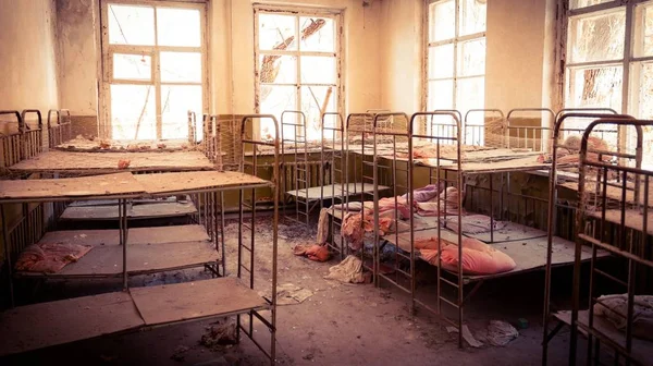 Aufgelassene Kinderstube Tschernobyl — Stockfoto