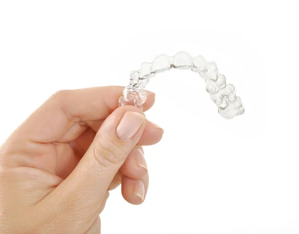 Invisible Braces Woman Hand — Stock Photo, Image