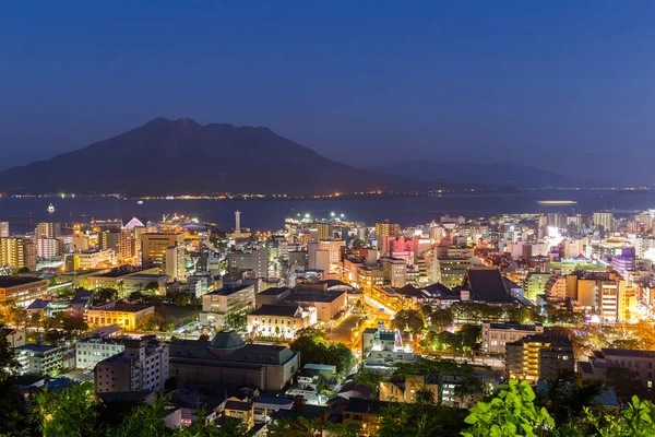 Vulkan Sakurajima Abend — Stockfoto