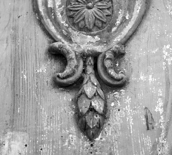 Puerta Italia Madera Antigua Antigua Uñas Textura Tradicional —  Fotos de Stock