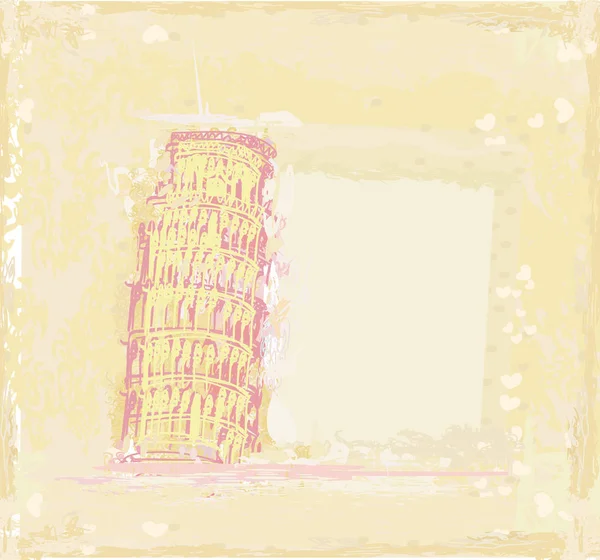Διάνυσμα Pisa Πύργο Grunge Φόντο — Φωτογραφία Αρχείου
