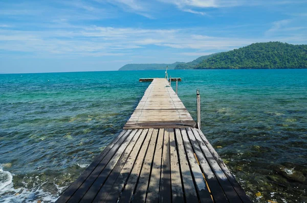 Wooden Bridge Sea — Stock Photo, Image