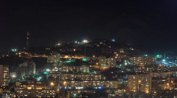 Yalta Ciudad Por Noche Ucrania Crimea —  Fotos de Stock