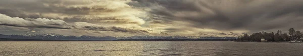 Uma Imagem Uma Vista Panorâmica Para Alpes Bávaros — Fotografia de Stock