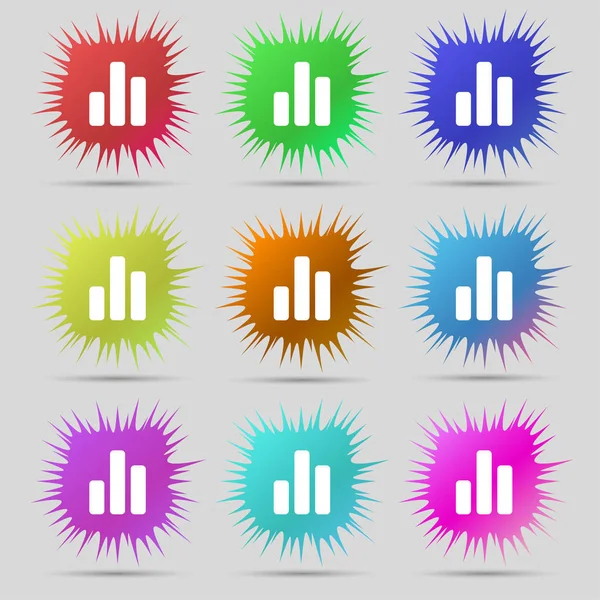 Wachstums Und Entwicklungskonzept Diagramm Des Rate Symbols Ein Satz Von — Stockfoto