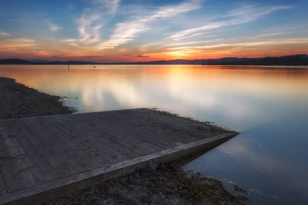 Pôr Sol Parque Garaio Alava — Fotografia de Stock