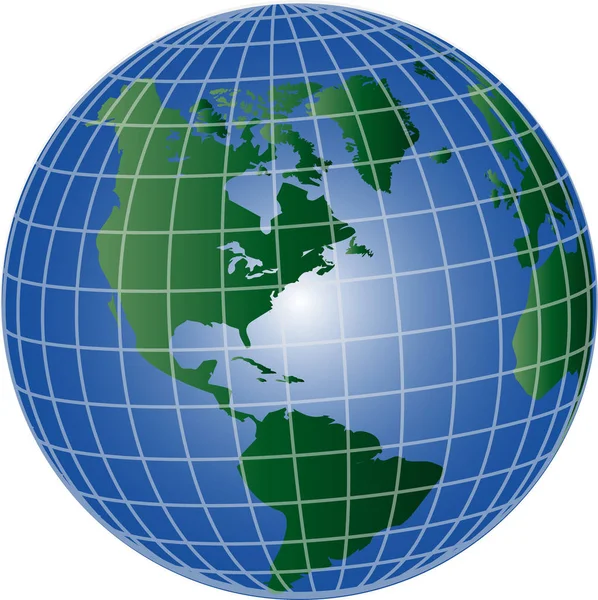 Illustration Globe North South America — Stock Photo, Image