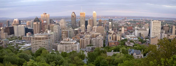 Foto Panorâmica Montreal Cidade Fron Monte Real — Fotografia de Stock