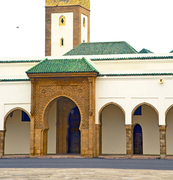 Musulman Dans Mosquée Histoire Symbole Marocain Afrique Minaret Religion Bleu — Photo