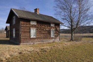 An abandon house in Borlnge Dalarna (Sweden).  clipart