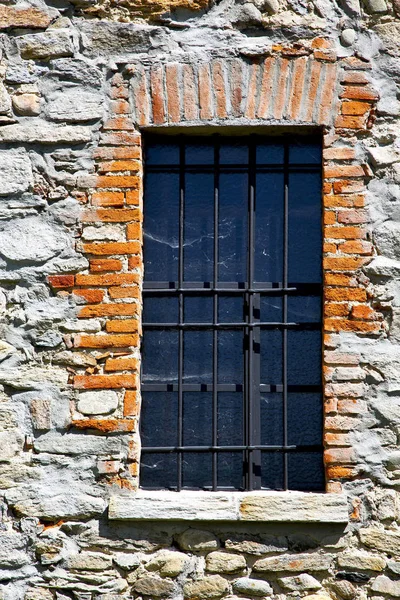 Závěrka Evropa Itálie Lombardie Milano Staré Okno Zavřené Cihel Abstraktní — Stock fotografie