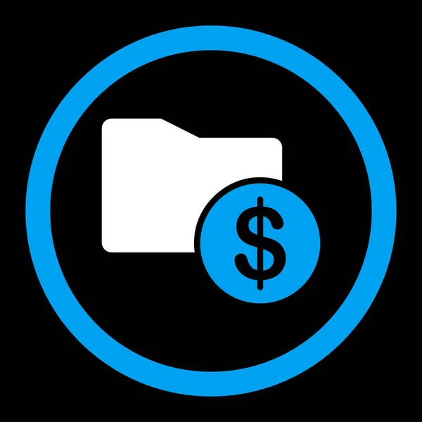 Χρήματα Φάκελο Glyph Εικονίδιο Αυτό Επίπεδη Στρογγυλεμένες Σύμβολο Χρησιμοποιεί Μπλε — Φωτογραφία Αρχείου