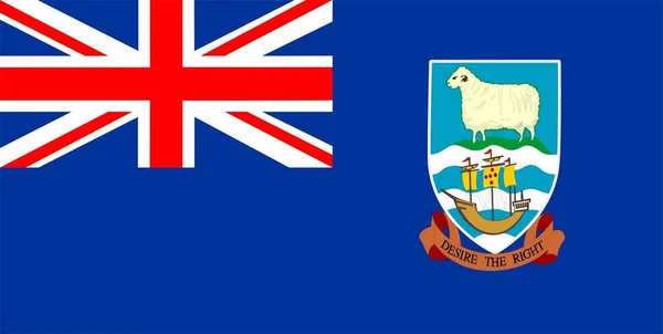 Abbildung Der Flagge Der Falklandinseln — Stockfoto