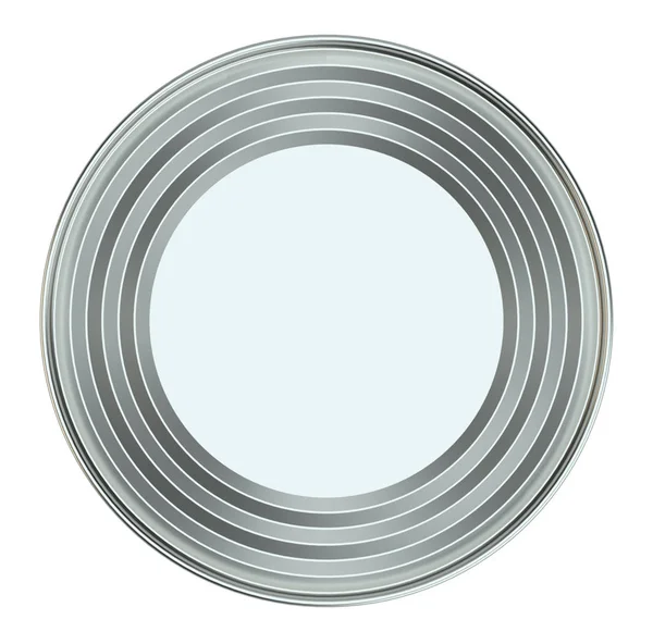 Üres Metal Tin Can Ready Design Termék Csomagolása Illusztráció Felülnézet — Stock Fotó