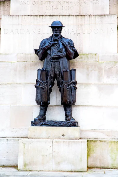 Marmor Och Staty Gamla Staden London England — Stockfoto