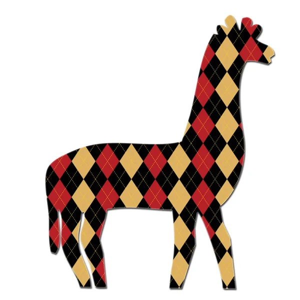 Mignon Argyle Lama Grand Pour Les Annonces Coussin — Photo