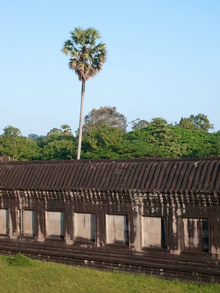 Den Omgivande Muren Angkor Wat Siem Reap Kambodja — Stockfoto