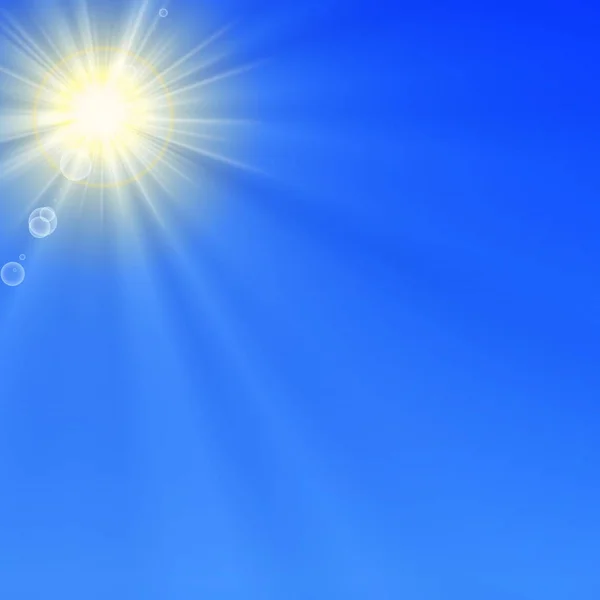 Blauer Himmel Mit Sonne Und Kopierraum Für Sms — Stockfoto