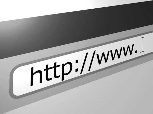 Adresszeile Des World Wide Web Browsers — Stockfoto
