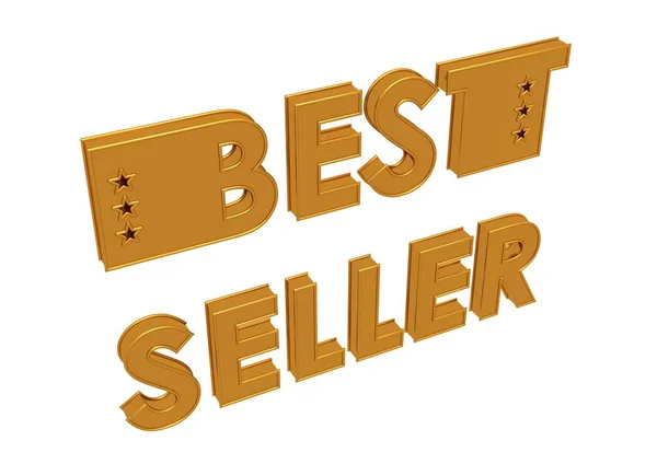 Inscripción Tridimensional Oro Brillante Best Seller Como Signo —  Fotos de Stock
