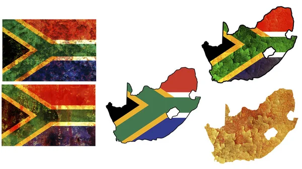 Some Very Old Grunge Flag Territory South Africa — Stock Photo, Image