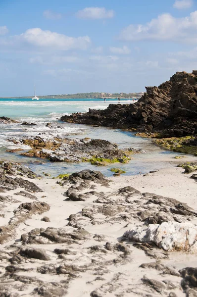 Rocas Playa Stintino Cerdeña — Foto de Stock