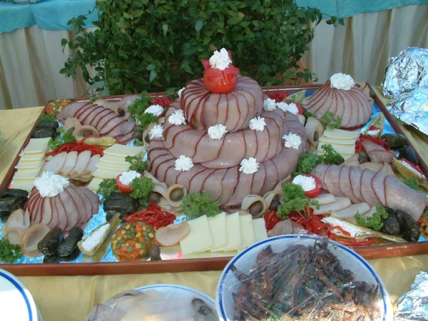 Comida Gourmet Cerca — Foto de Stock