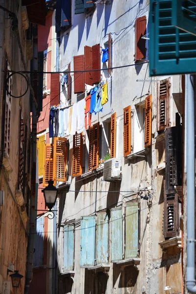 Architectuur Van Oude Stad Van Rovinj Kroatië Istrië Toeristische Attractie — Stockfoto