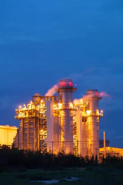 Industrie Fumée Avec Ciel Bleu — Photo