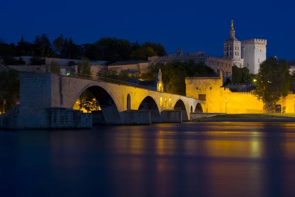 Avignon Nachts Provence Frankrijk — Stockfoto