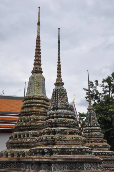 Wat Pho Buda Reclinado Bangkok Tailândia — Fotografia de Stock