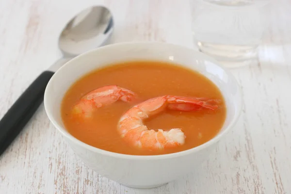 Suppe Mit Meeresfrüchten Aus Nächster Nähe — Stockfoto