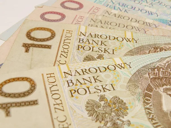 Polnisches Zloty Geld Banknoten Und Münzen — Stockfoto